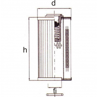 Filter cartridge fi65 h = 405mm d130